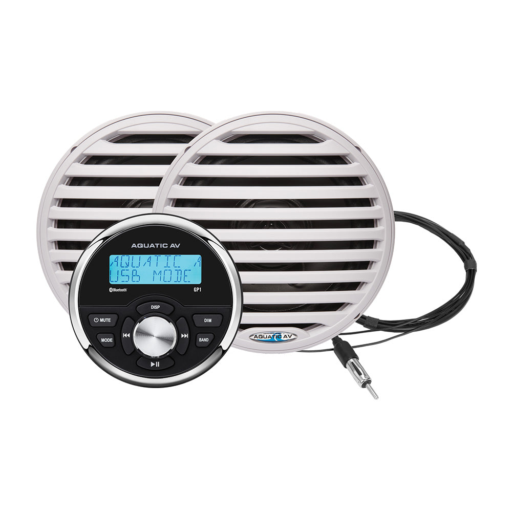 Aquatic AV GP1 Gauge Stereo  Economy 6.5" Speakers - White (Pair) [GP100W]