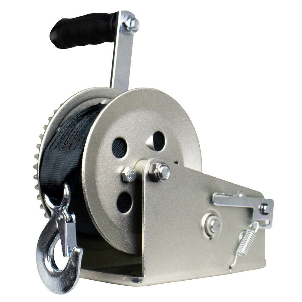 Powerwinch Utility Series Winch 2,000lb, 2 Speed, 8" Crank Arm - Carbon Black [21500-W-2000-8-B-R]