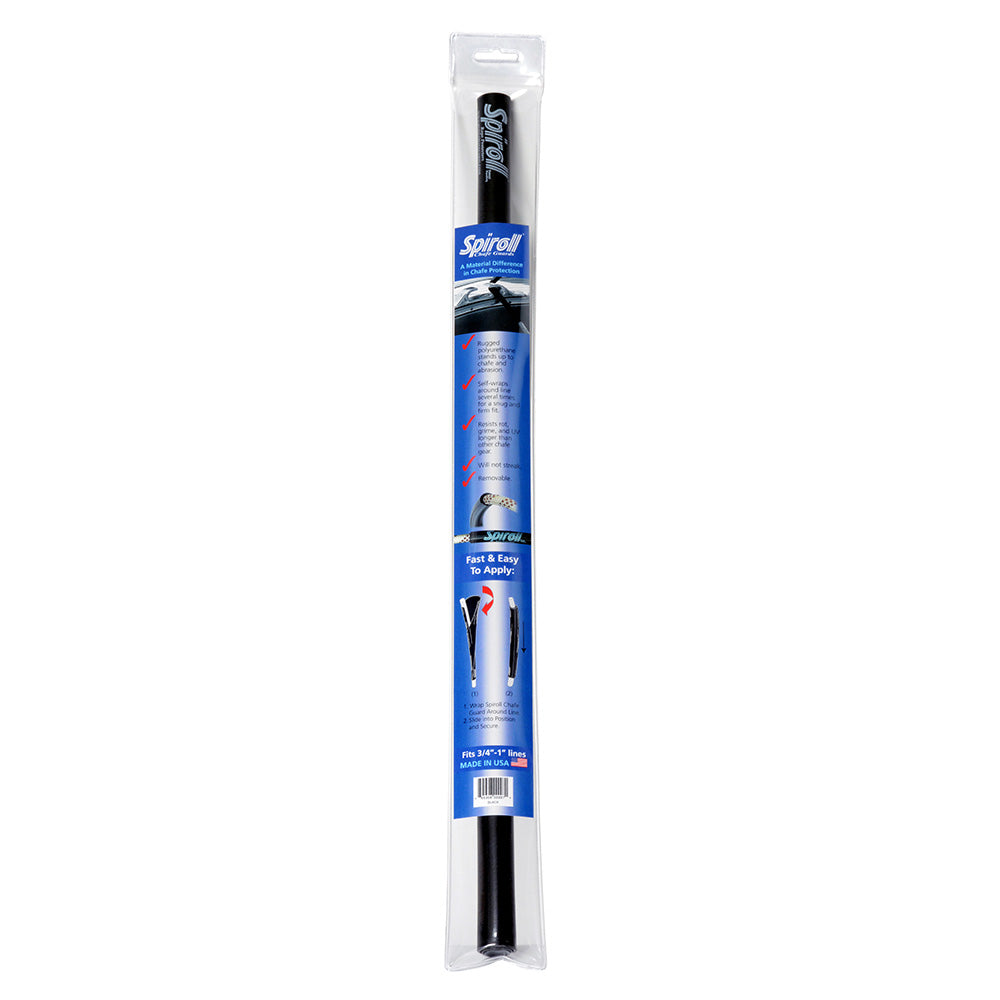Spiroll Chafe Guard Black f/Lines up to 3/4"-1" Diameter [SPL-24-B-CG]
