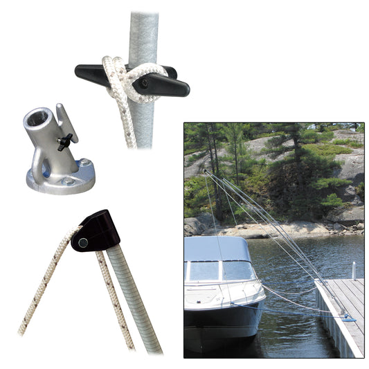 Dock Edge Premium Mooring Whips 2PC 8ft 2,500 LBS up to 18ft [DE3200F]